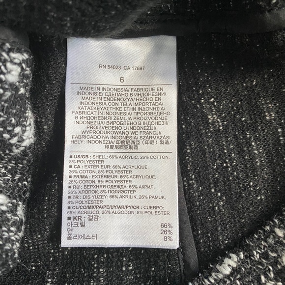 Banana Republic Knit Zip Moto Twead Marled Fall Winter Jacket Coat - Picture 6 of 9